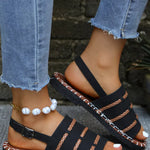 Open Toe Buckle Sandals