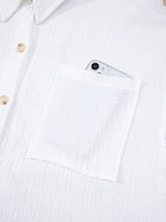 Lace Sleeve Button Down Shirt