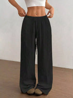 Full Size Drawstring Wide Leg Pants Plus Size