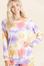 BiBi Tie Dye French Terry Top and Shorts Set