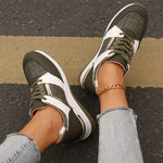 Round Toe Lace Up Sneakers