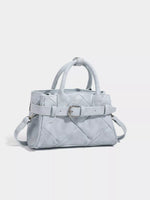 Quilted Buckle Accent Crossbody Bag