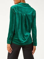 Velvet Long Sleeve Blouse