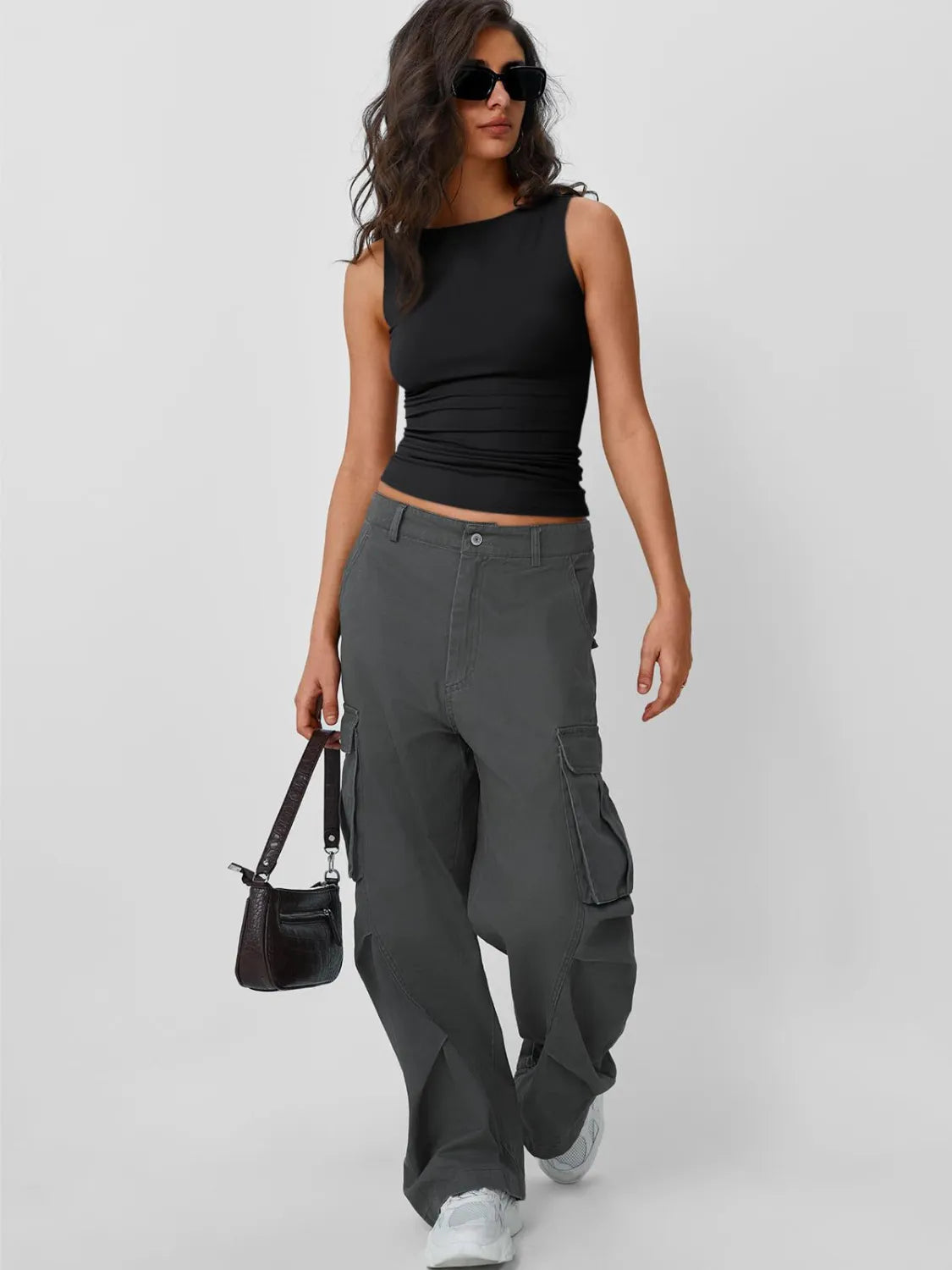 Solid Round Neck Tank - Ladyez