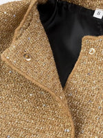 Sequin Long Sleeve Jacket with Pockets