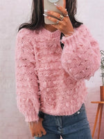 Chunky Round Neck Long Sleeve Sweater