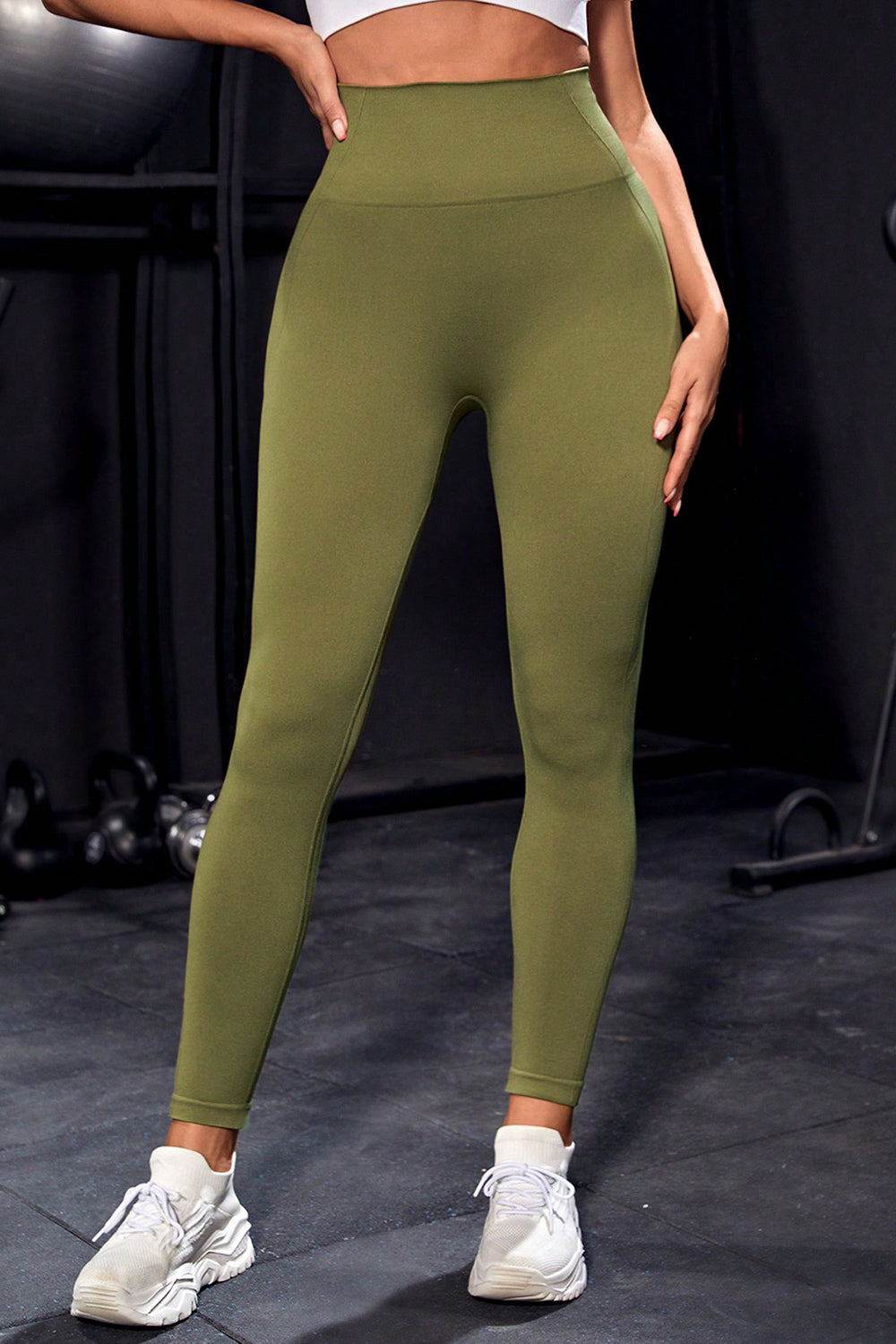 Wide Waistband Sports Leggings - Ladyez