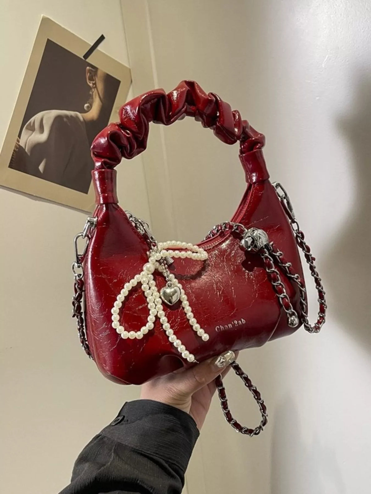 Ruched Handle Crossbody Bag