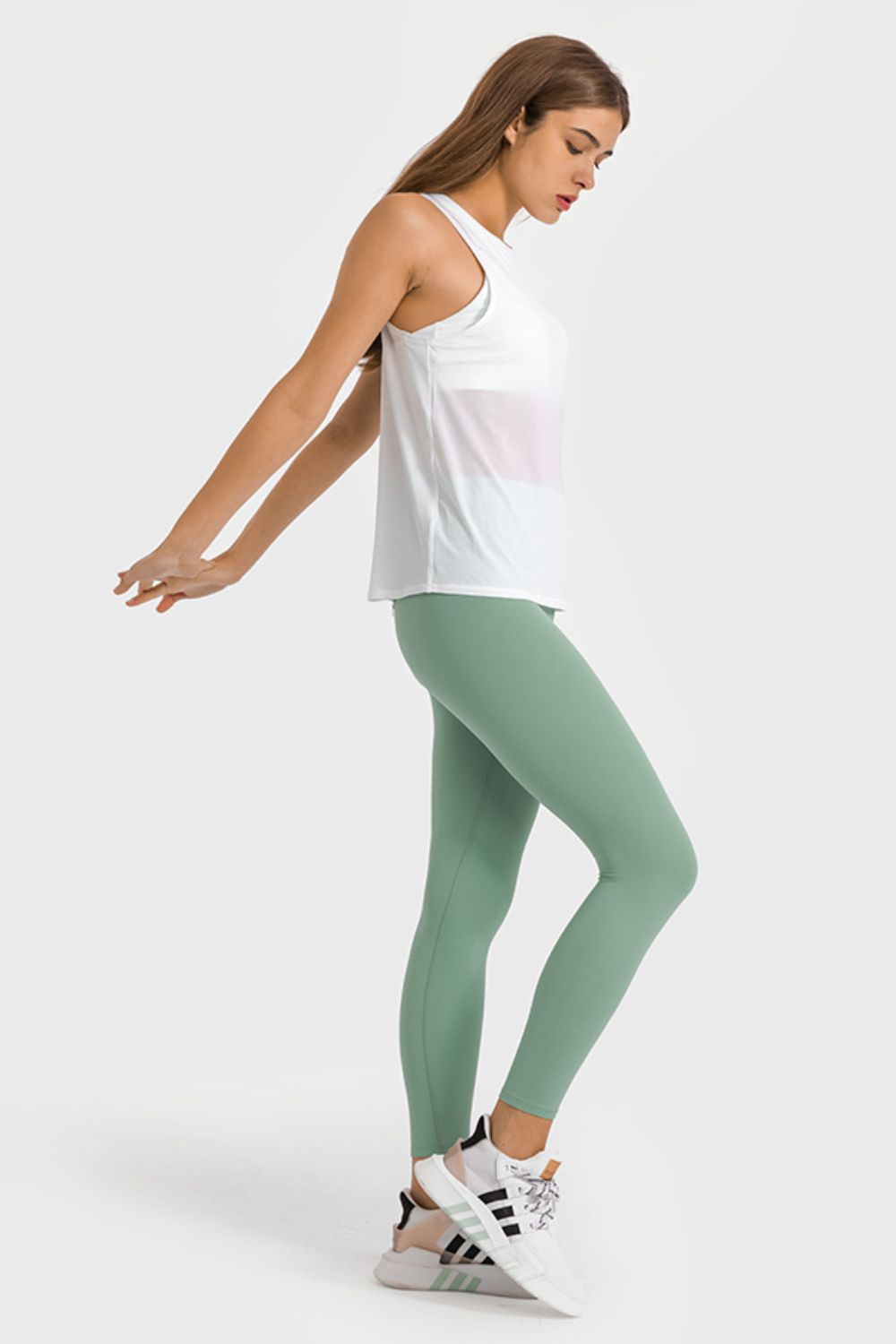 Millennia High Waist Ankle-Length Yoga Leggings - Ladyez
