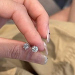 2 Carat 925 Sterling Silver Moissanite Stud Earrings