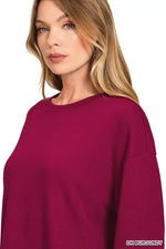 Zenana French Rib Pullover and Pants Set