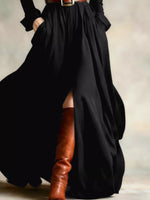 Button Front Long Sleeve Maxi Dress