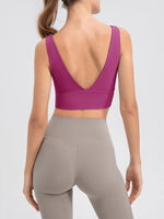 Scoop Neck Wide Strap Active Tank - Ladyez