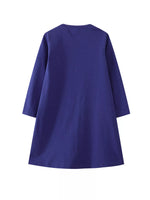Children's Fairy Applique Long Sleeve Casual Dress