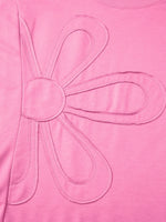 Flower Oversized Round Neck T-Shirt