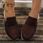 Round Toe Slip-Ons
