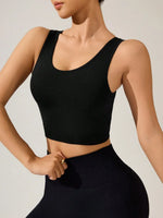 Crisscross Cropped Active Tank - Ladyez