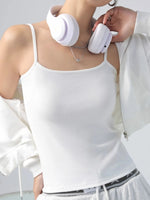 Ribbed Scoop Neck Cami Top - Ladyez
