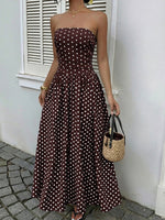 Polka Dot Tube A-Line Dress