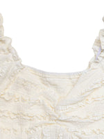 Textured Sweetheart Neck Puff Sleeve T-Shirt
