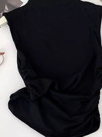 Ruched Mock Neck Tank