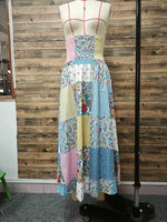 Patchwork Floral Maxi Skirt