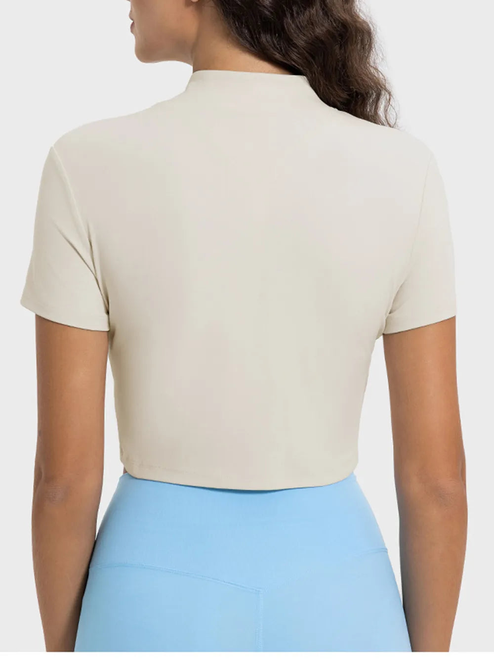 Millennia Quarter Zip Short Sleeve Active T-Shirt - Ladyez