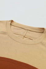 Colorblock Striped Bishop Sleeve Top