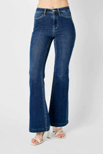 Judy Blue Full Size Hw Angled Side Seam Detail Flare Jeans Plus Size - Ladyez