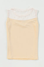 Mesh Patchwork Crew Neck Tank