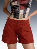 Pocketed Denim Shorts
