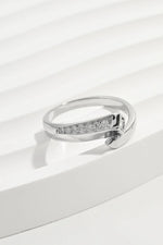 925 Sterling Silver Inlaid Zircon Ring