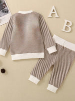 Children's Striped Long Sleeve Top and Pants Set