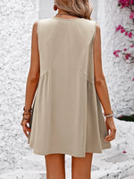 Mandy V-Neck Sleeveless Mini Dress - Ladyez