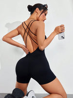 Spaghetti Strap Crisscross Romper - Ladyez