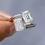 2 Carat Moissanite 925 Sterling Silver Bypass Ring