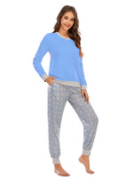 Long Sleeve Top and Polka Dot Pants Set - Ladyez