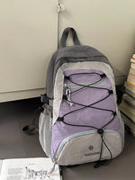 Color Block Lightweight Backpack Bag