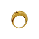 18K Gold Plated Polished Dome Ring - Ladyez