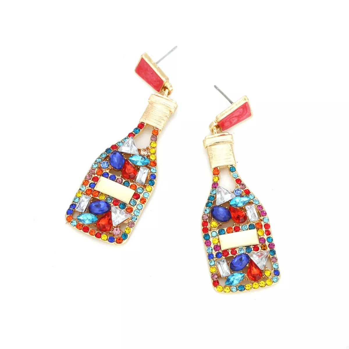 Champagne Bottle Drop Earrings
