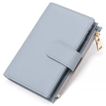 Solid Color Leather Wallet