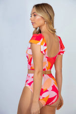 White Birch Full Size Floral Two Piece Swim Set - Ladyez