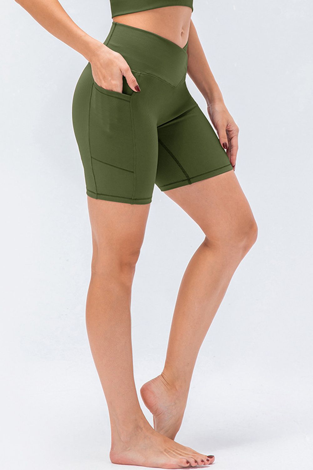 Slim Fit V-Waistband Sports Shorts - Ladyez