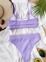 Scoop Neck Spaghetti Strap Two-Piece Swim Set - Ladyez