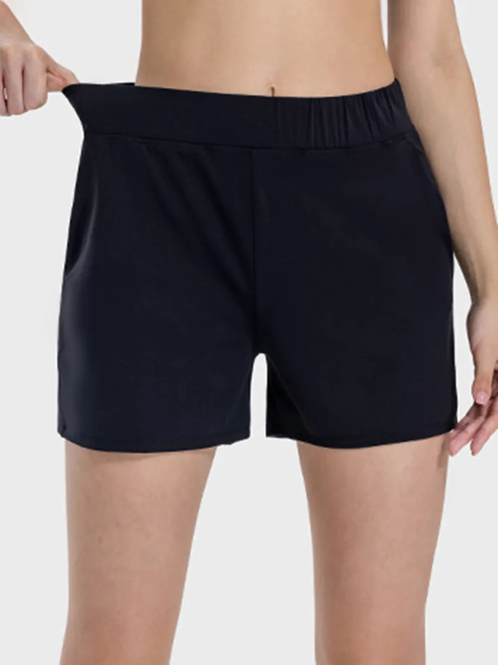Millennia Elastic Waist Active Shorts - Ladyez