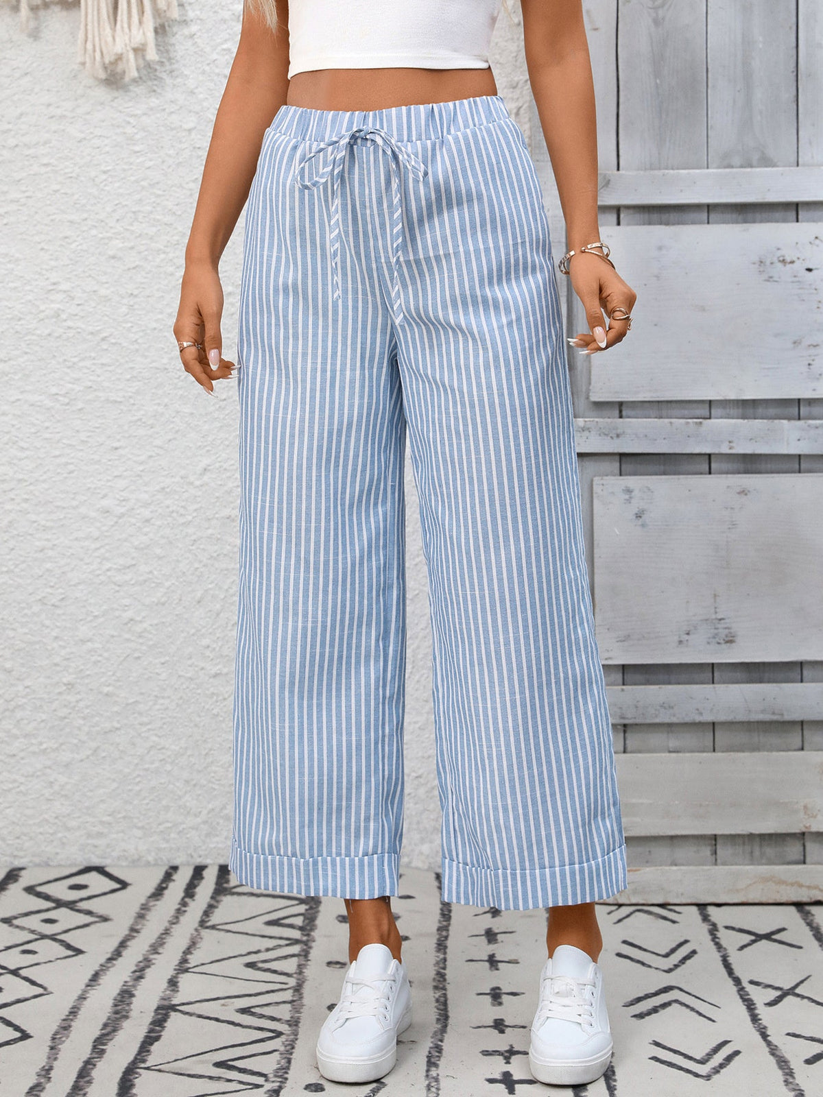 Striped Wide Leg Pants