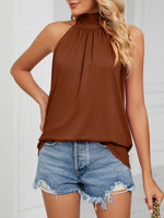 High Neck Tie Back Cami
