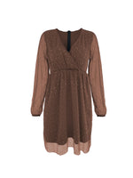 Sparkling Surplice Balloon Sleeve Mini Dress - Ladyez