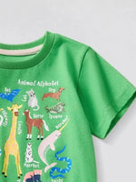 Children's Animal Graphic Short Sleeve T-Shirt