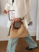 Woven Straw Crossbody Bag